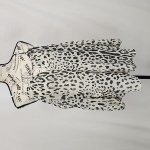 NWT City Streets Sheer Cold Shoulder Animal Print Top, size XL